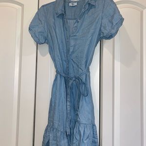 Button Down Jean Shortsleeved Dress